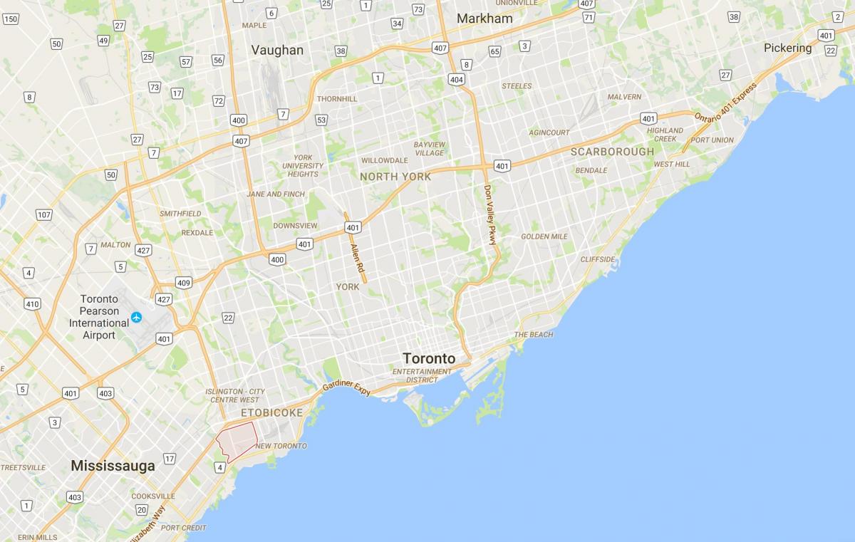 Kort af Alderwood Parkviewdistrict Toronto