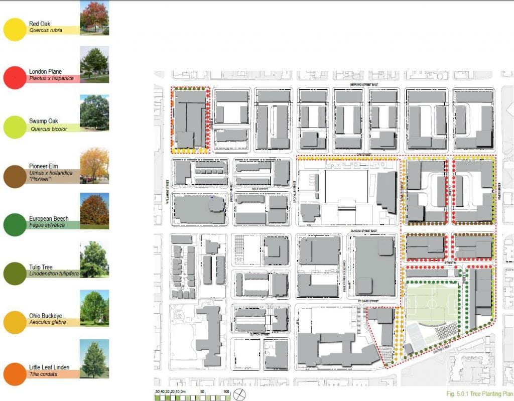 Kort af Endurreisn áætlun Regent Park Toronto áfanga 3