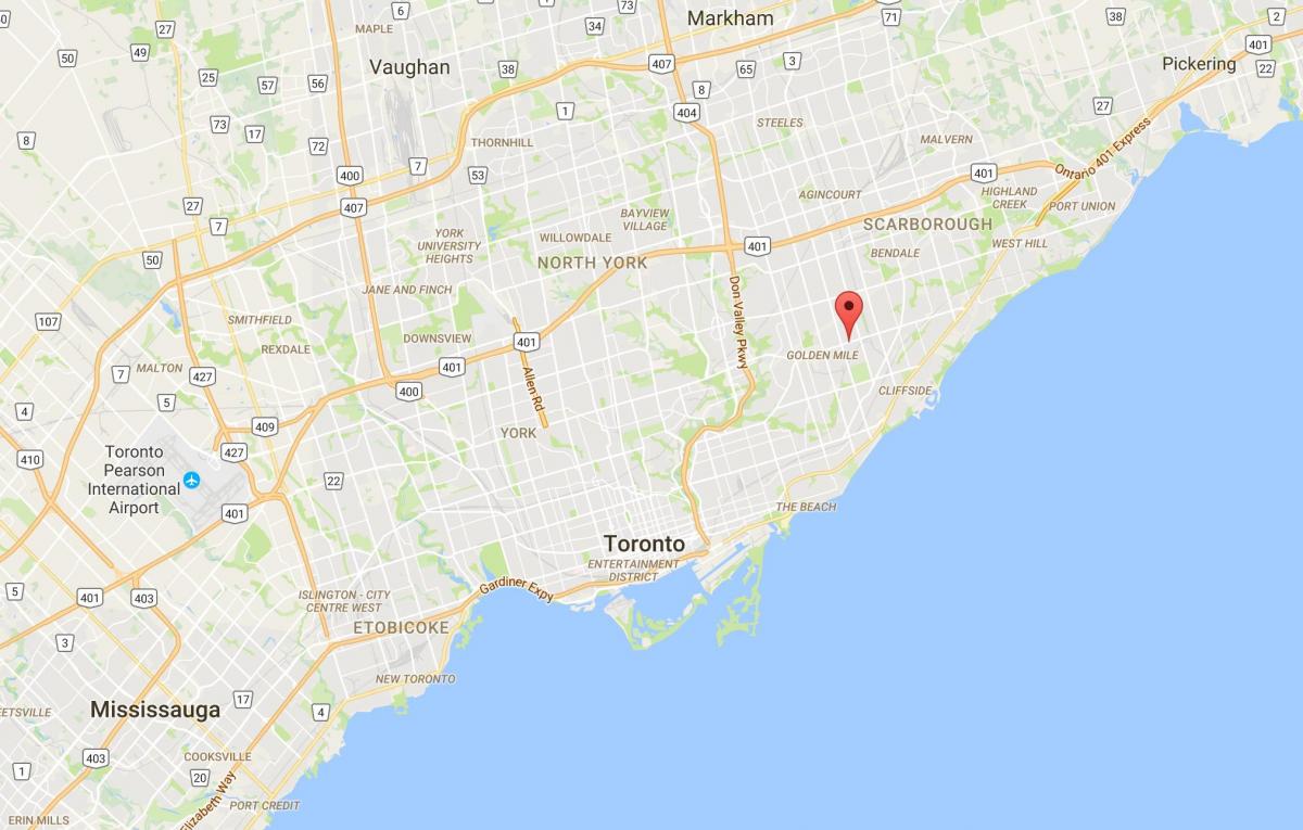 Kort af Ionview umdæmi Toronto