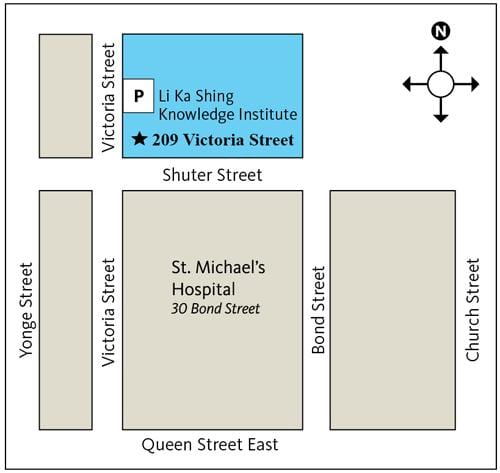 Kort af Li Ka Ókeypis Þekkingu Stofnunarinnar Toronto