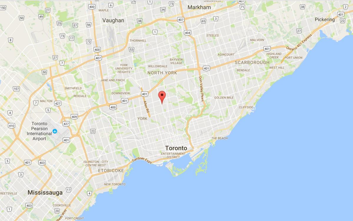 Kort af Lytton Park umdæmi Toronto