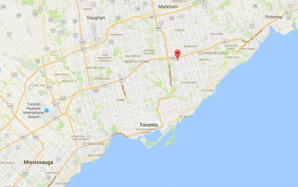Kort af Maryvale umdæmi Toronto