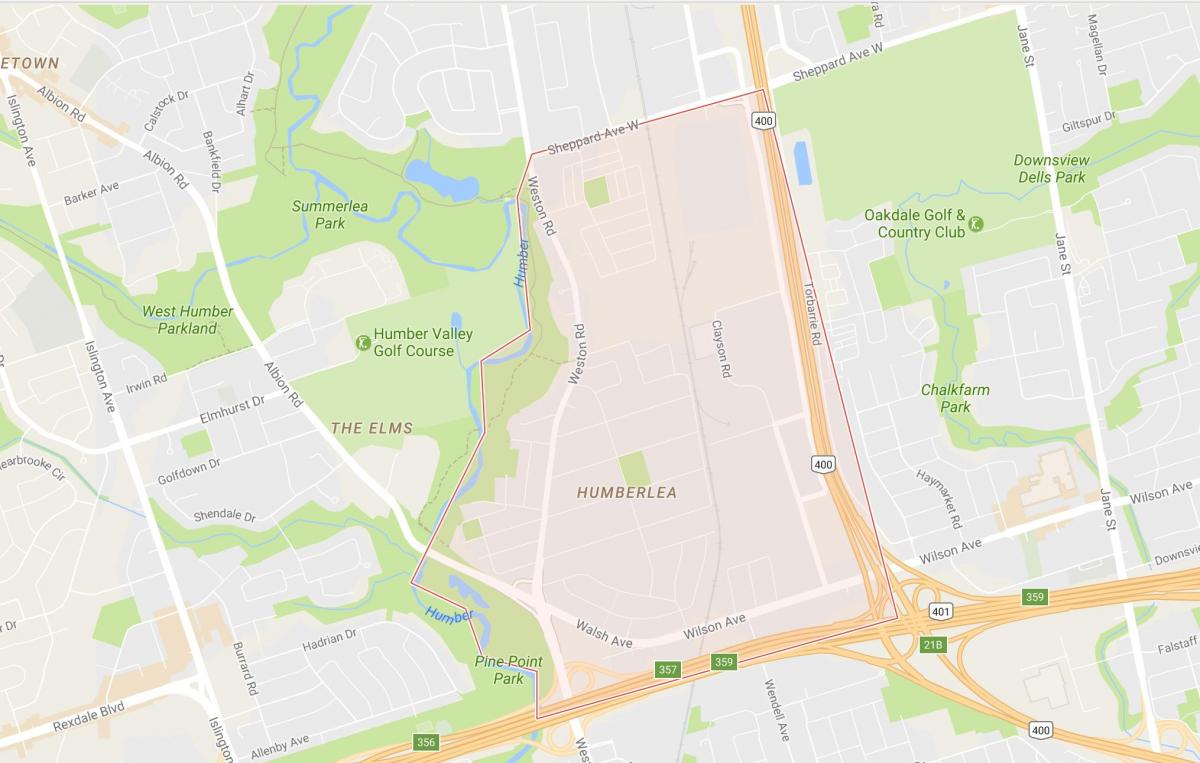 Kort af Pelmo Park – Humberlea hverfinu Toronto