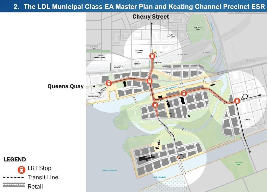 Kort af Projets Austur Höfnina Austur Á Toronto