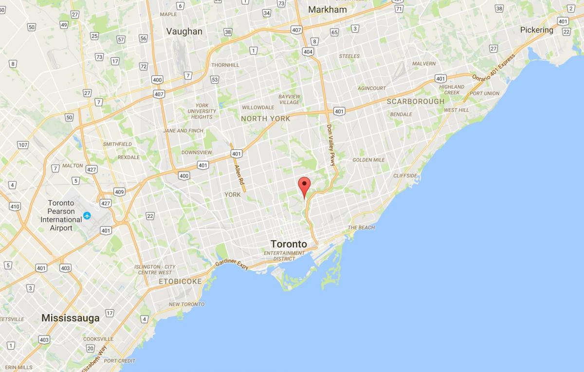 Kort af ríkisstjórans Brú umdæmi Toronto