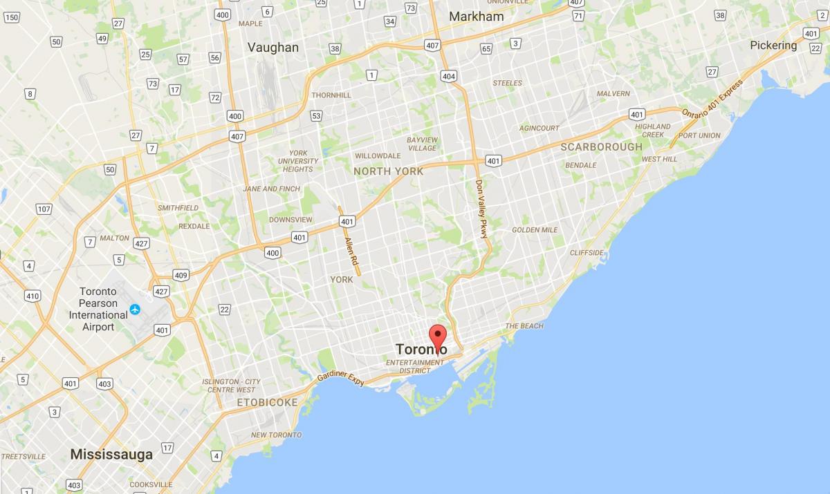 Kort af St Lawrence umdæmi Toronto