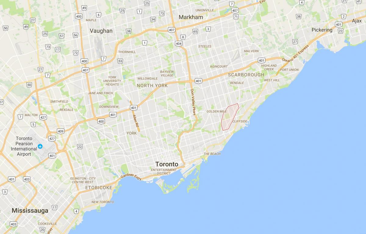 Kort af Thornhill Junctiondistrict Toronto
