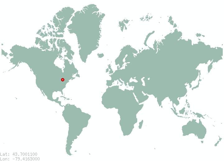 Kort af Toronto á world