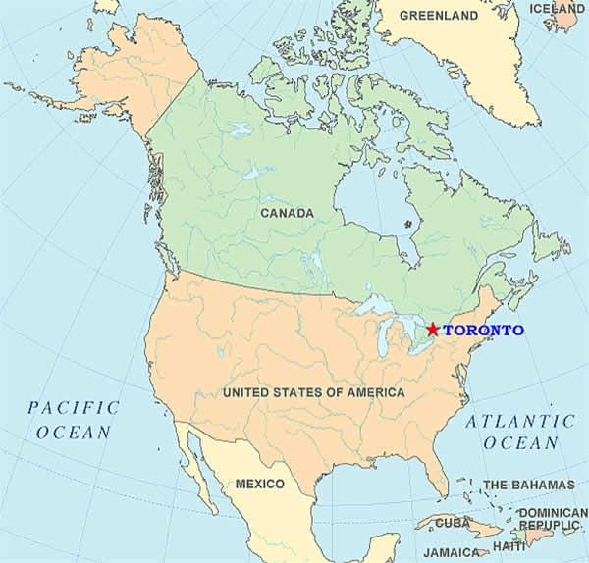Kort af Toronto á bandaríkin