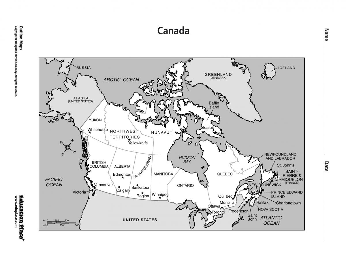 Kort af Toronto í kanada