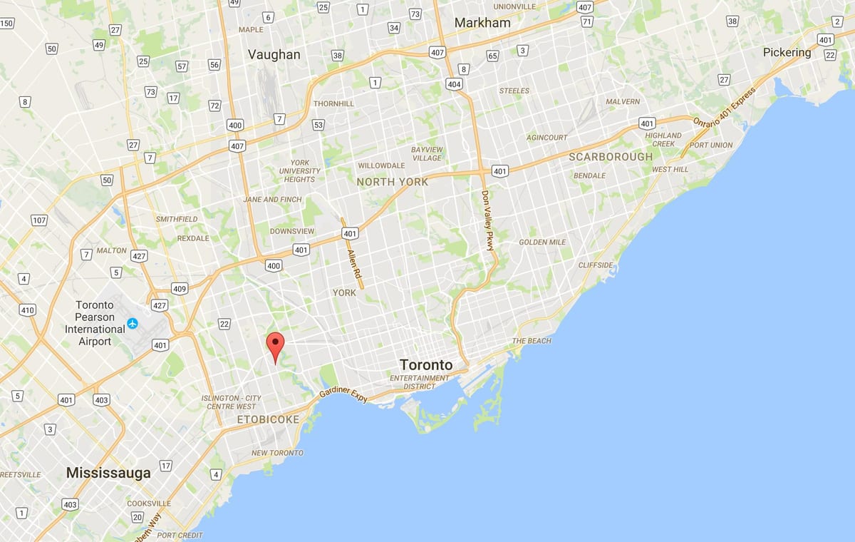 Kort af glendale hyde umdæmi Toronto