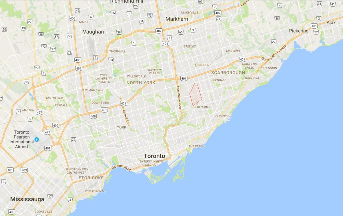 Kort af Wexford umdæmi Toronto
