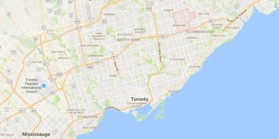 Kort af Agincourt umdæmi Toronto