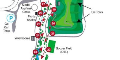Kort af Aldamótunum Park golfvelli Toronto