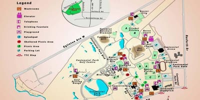 Kort af Aldamótunum Park Gróðurhús Toronto