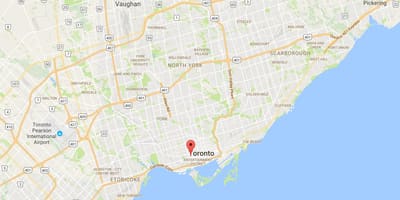 Kort af Alexandra park umdæmi Toronto