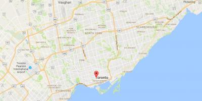 Kort af Alexandra park umdæmi Toronto