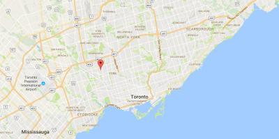 Kort af Amesbury umdæmi Toronto