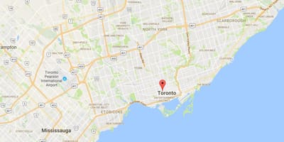 Kort af Baldwin Þorpinu umdæmi Toronto