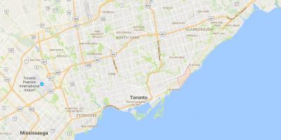 Kort af Birki Cliff umdæmi Toronto