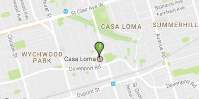 Kort af Casa Loma Toronto