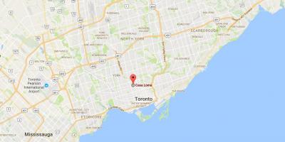 Kort af Casa Loma umdæmi Toronto
