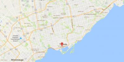 Kort af CityPlace umdæmi Toronto