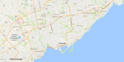 Kort af Clairville umdæmi Toronto