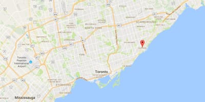 Kort af Cliffside umdæmi Toronto