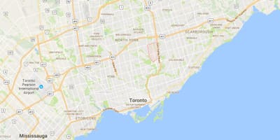Kort af Vil Mills umdæmi Toronto