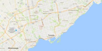 Kort af Fairbank umdæmi Toronto