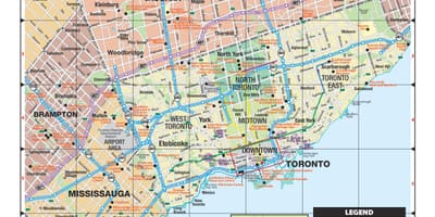 Kort af Ferðamaður Toronto