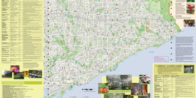 Kort af görðum Toronto austur