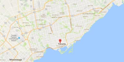 Kort af Grange Park umdæmi Toronto