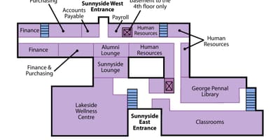 Kort af Heilags Jósefs heilsugæslustöð Toronto Sunnyside 1 stig