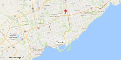 Kort af Henry Bænum umdæmi Toronto