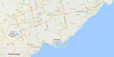 Kort af Hnetu umdæmi Toronto