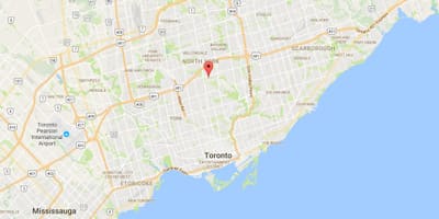 Kort af Hoggs Holur umdæmi Toronto