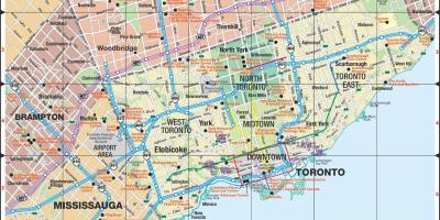 Kort af Hraðbrautum Toronto