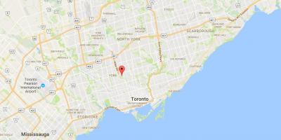 Kort af Humewood–Cedarvale umdæmi Toronto