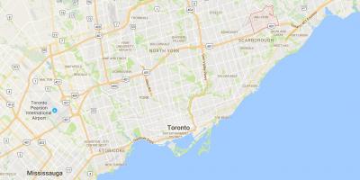 Kort af hægt væri að fylgjast umdæmi Toronto