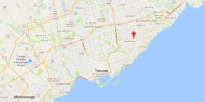 Kort af Ionview umdæmi Toronto