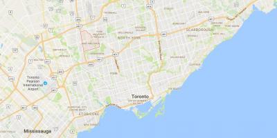 Kort af Jane og Finch umdæmi Toronto