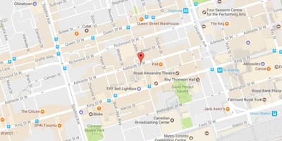 Kort af John götunni Toronto