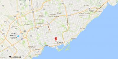Kort af Kensington Markaði umdæmi Toronto