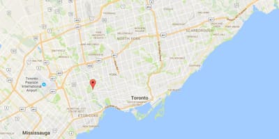 Kort af Lambton umdæmi Toronto