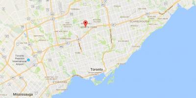 Kort af Lansing umdæmi Toronto