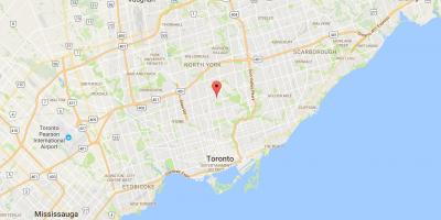 Kort af Lawrence Park umdæmi Toronto