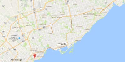 Kort af Lengi Útibú umdæmi Toronto