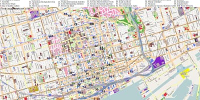 Kort af stað áhuga Toronto